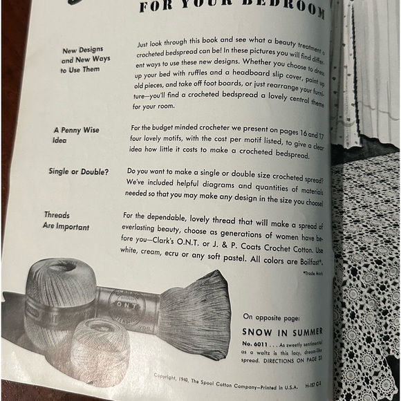 Spool Cotton Crochet Books 1940s Learn 170 Bedspreads 151 Pineapple Doilies 230 - Picture 12 of 16